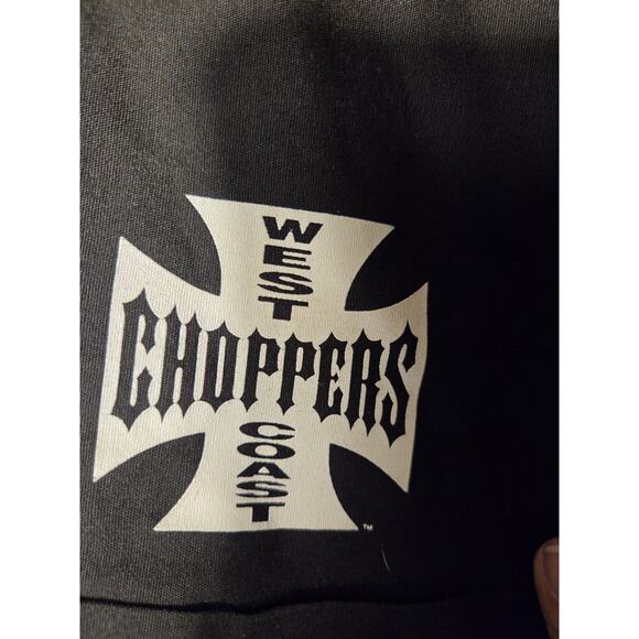 West Coast Choppers Jesse James Iron Cross Red Kap Black Work Shirt Size 5XL SS - Picture 6 of 8